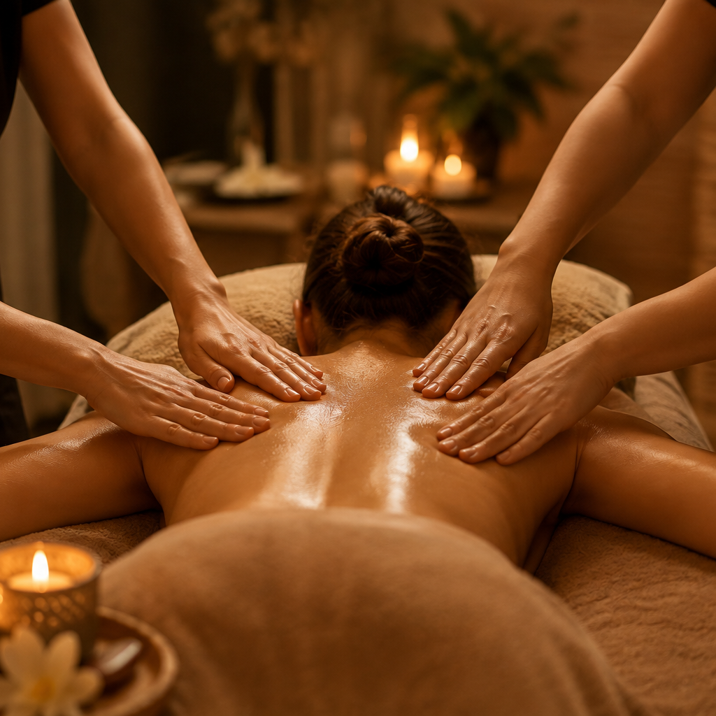 Massage à 4 mains du corps entier 60 min